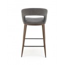 Стул барный HALMAR H114 серый/ореховый